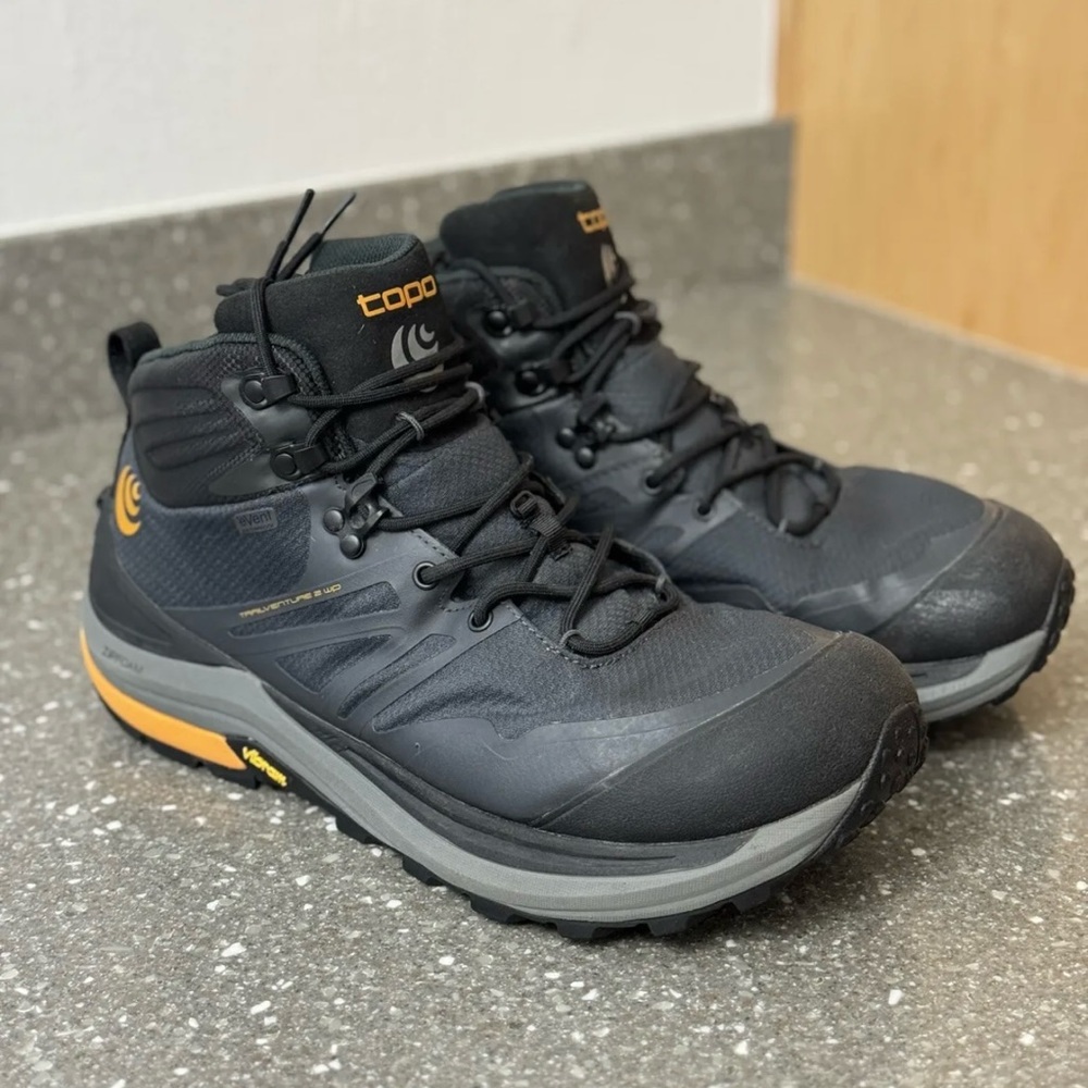 **SOLD Topo Athletic Trailventure 2 WP Charcoal/Orange Hiking Boot Men's Size 12